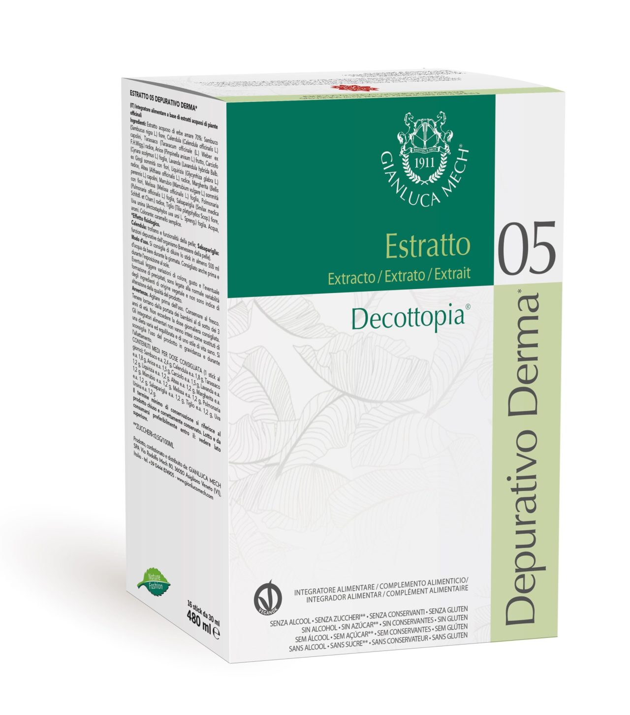 DEPPURATIVO DERMA ESTRATTO 05 &ndash; пищевая добавка для очищения организма и здоровья кожи, Таллинн